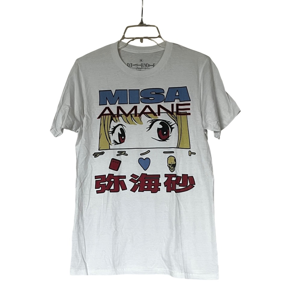 Death Note Misa Amane Graphic T-Shirt Mens Medium White Ripple Junction Anime T
